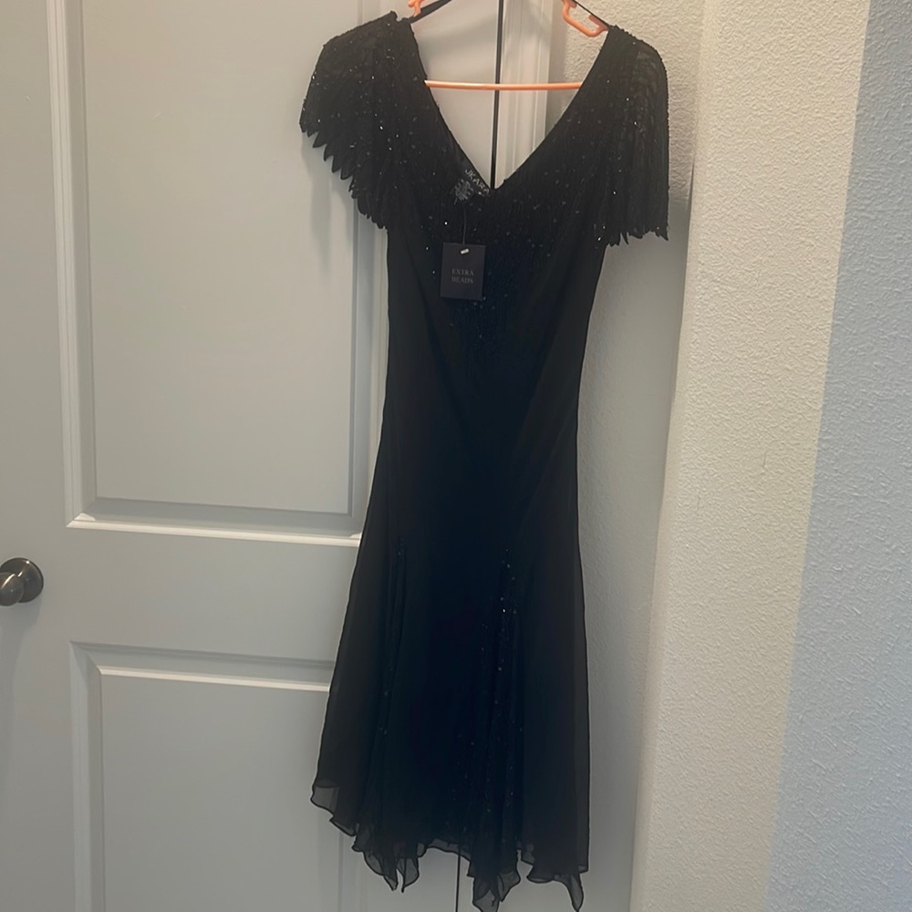 Beaded lined evening gown
